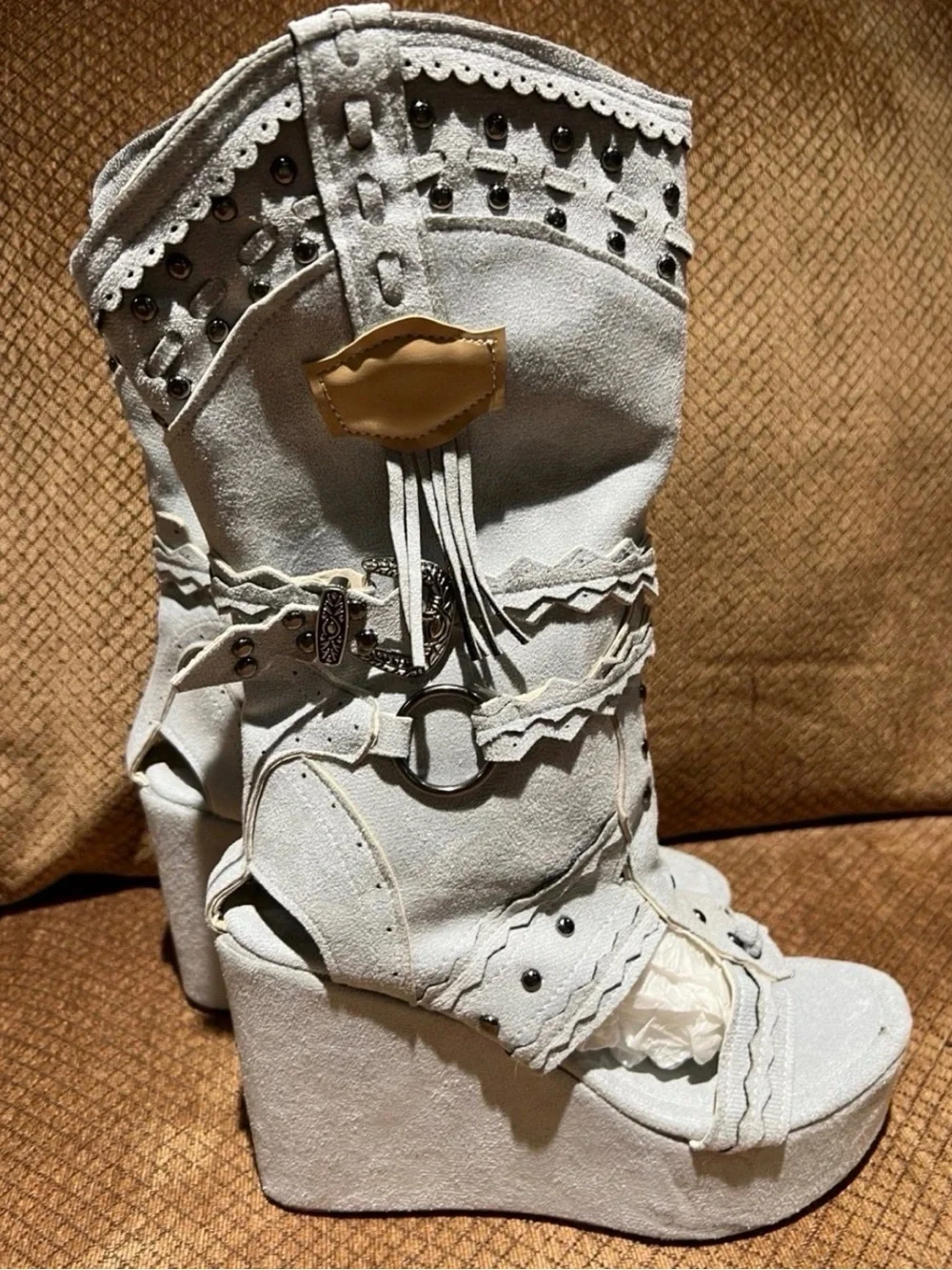 sandal wedges el vaquero inspired boho free people platform goddess 38